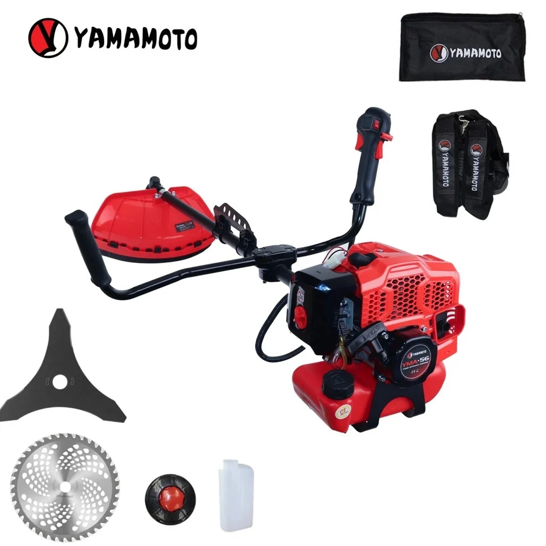Motocoasa benzina , 5.8cp, 43cmc, 10000rpm, 2 timpi, 6 accesorii, YAMAMOTO YMA.56