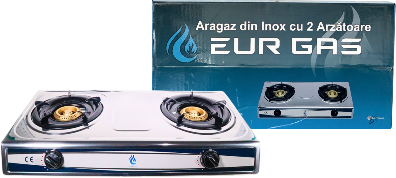 Aragaz Exterior EurGas Inox 2 Q 2 kW INGCO B4628