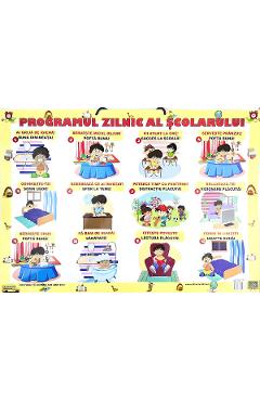 Plansa: Programul zilnic al scolarului