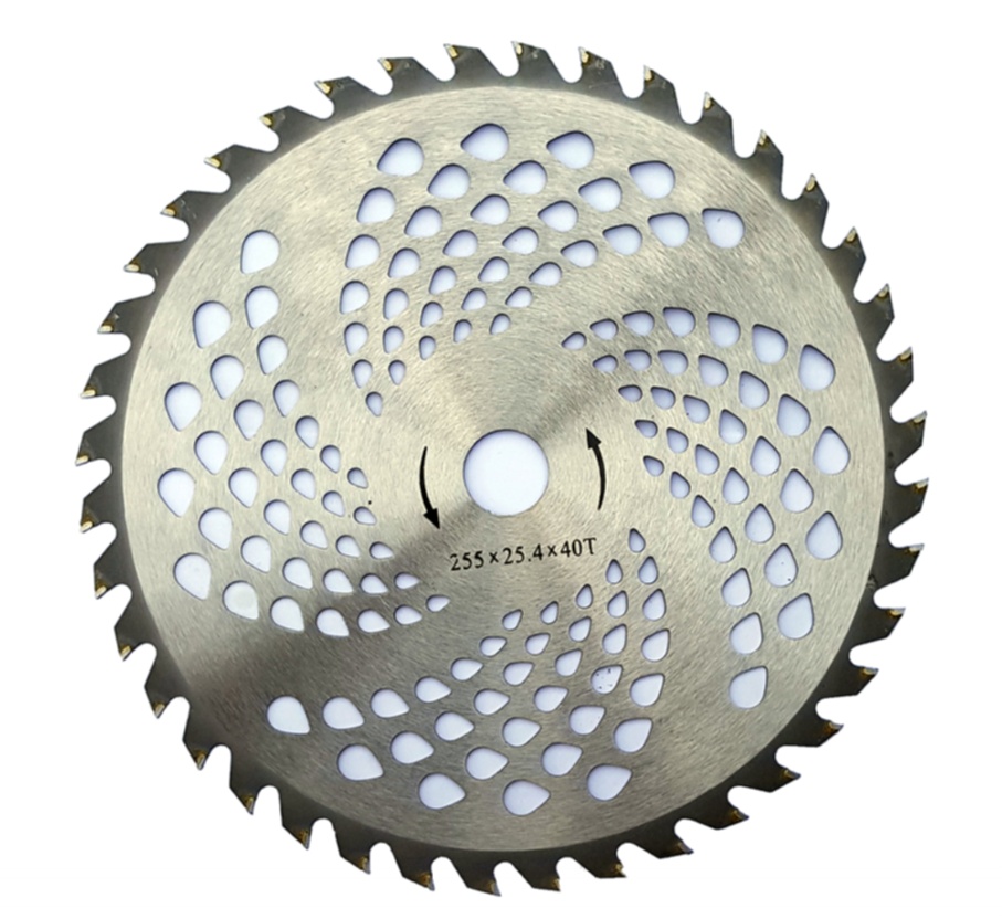 Disc vidia drept 255 mm, 40T, pentru motocoasa, prindere 25.4 mm, MTC 1373 MOTOYAMA JAPAN